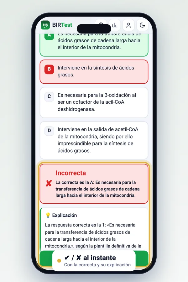 Pregunta corregida con explicación
